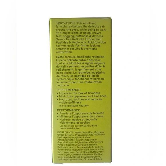 Volition Grenache Retinol Bioengineered Eye Cream with Alec Peptides/Hyaluronic - Picture 4 of 5